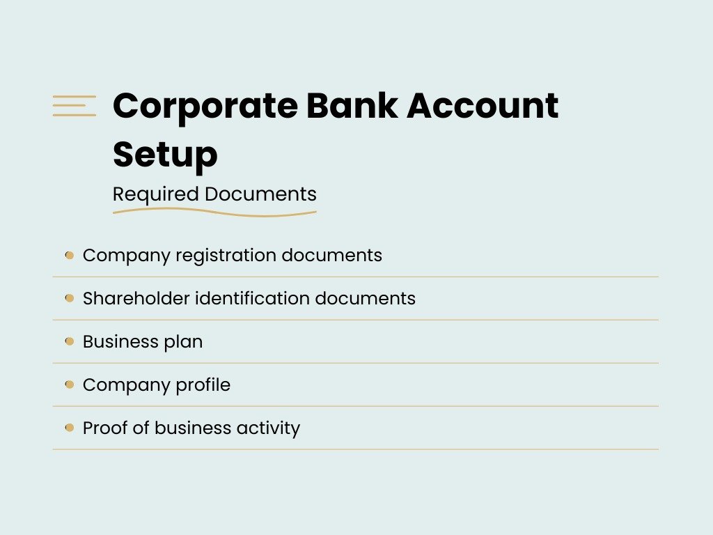 Corporate Bank Account Setup