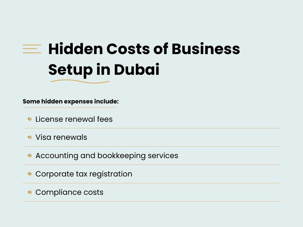 Hidden Costs of Business Setup in Dubai