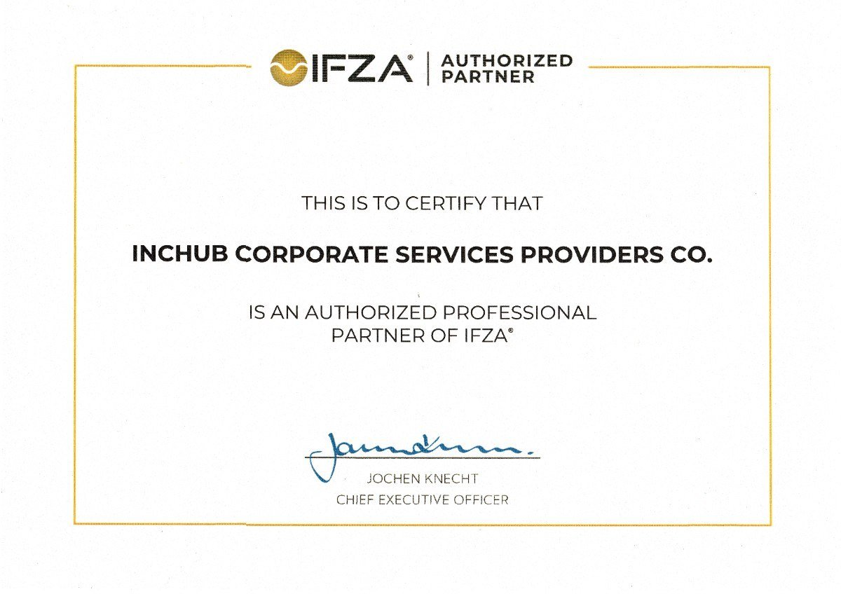 IFZA Free Zone Certificate of Partnership